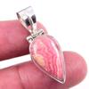 Натуральный драгоценный камень родохрозит из стерлингового серебра 925 пробы, подарочная подвеска 1,25 дюйма q0H06