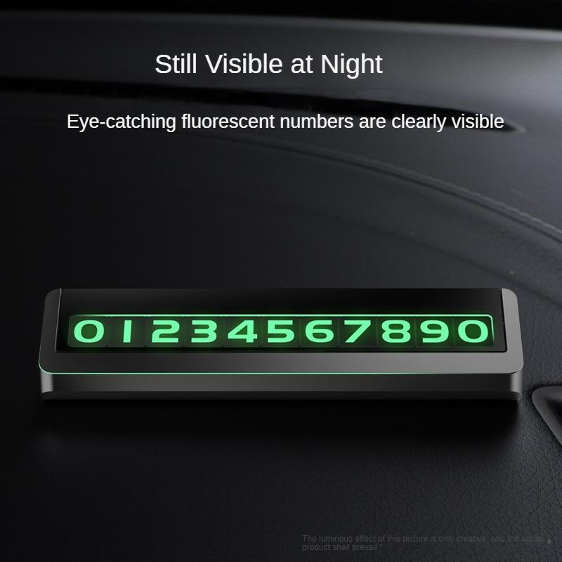 Автомобильная временная парковочная карта, универсальная вращающаяся номерная табличка для телефона, алюминиевые наклейки, парковочная остановка в автомобильном Стайлинге, автоаксессуары