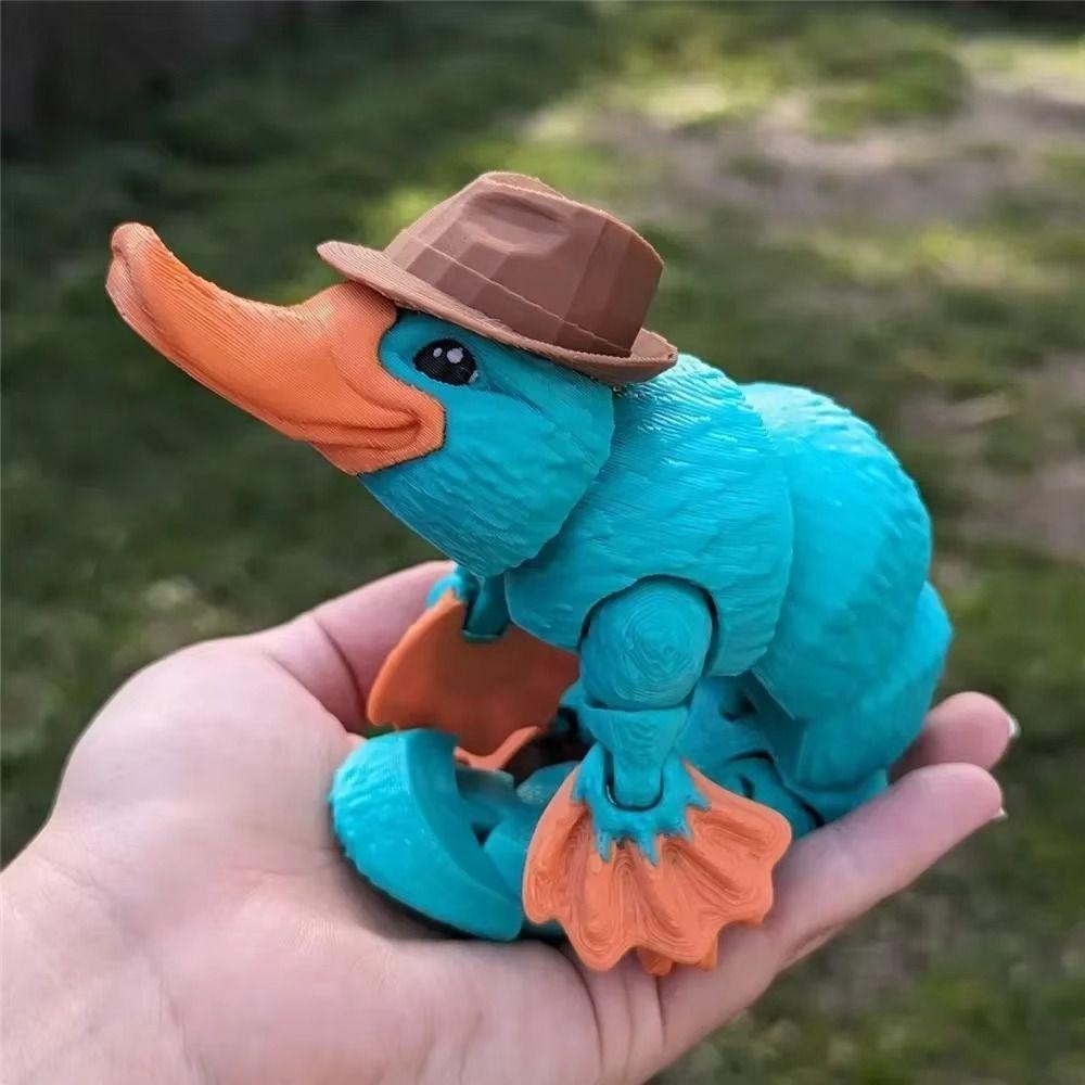 Многосуставная 3D-печатная утконос Декор для комнаты 3D-модель утконоса Фигурка утконоса Детская игрушка