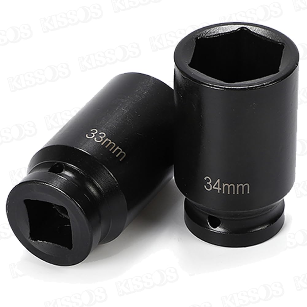 Набор ударных головок Drive Inch Deep, головка Hublock Nut 22 мм 24 мм 27 мм 30 мм 32 мм 33 мм 34 мм 36 мм 38 мм 41 мм Набор из 10 штук с футляром для хранения 3/4