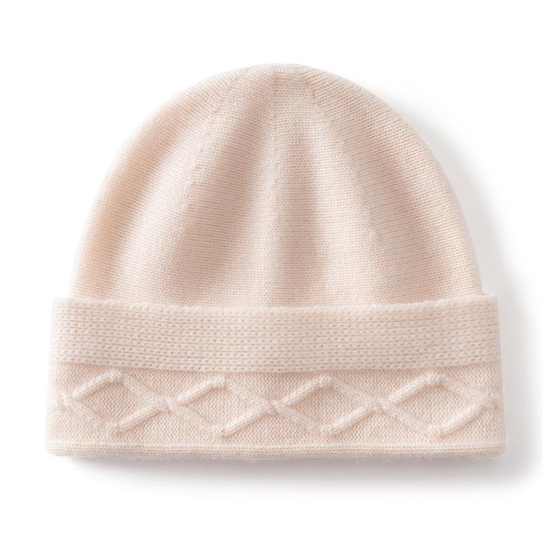 Autumn and winter new cashmere hat autumn and winter new knitted thickened warm ear protector wool headhat