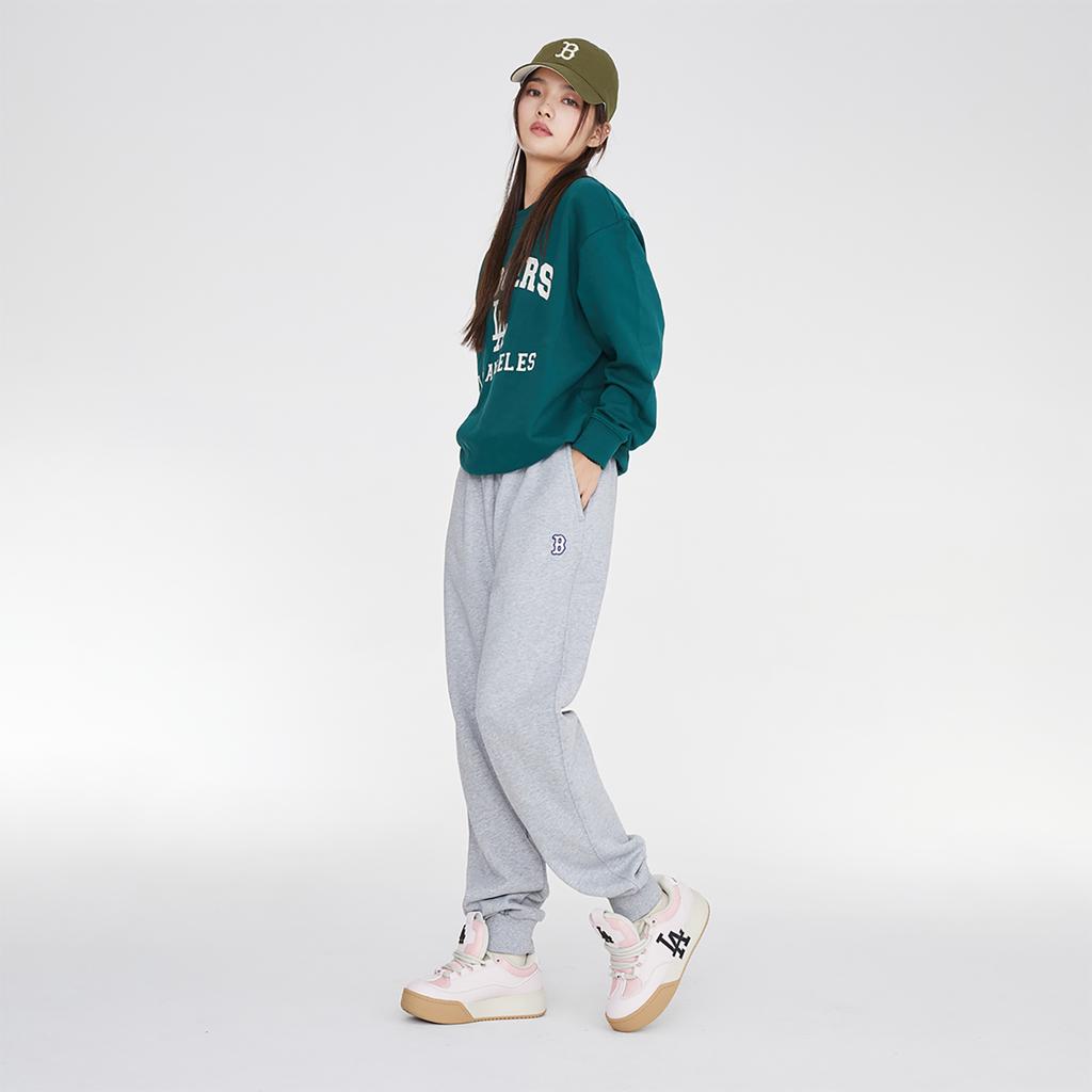 MLB Knitted Sweatpants Unisex Light Heather Gray 3APTB0134-43MGS