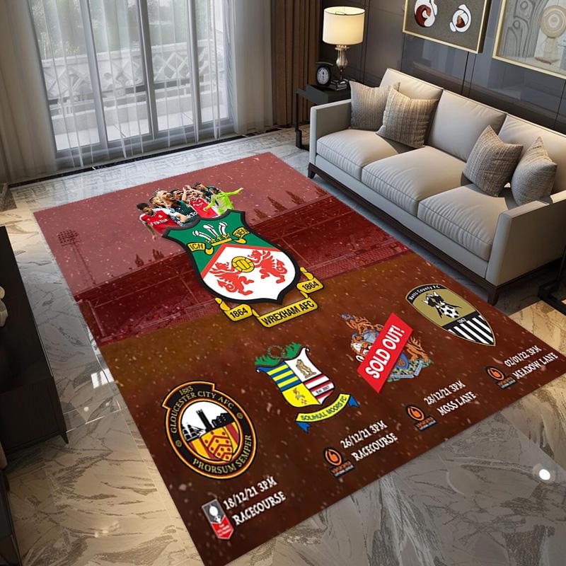 Whexham AFC Match Day Highlights carpet floor mats Living room and bedroom mats Art Dormitory decoration Office chair cushion