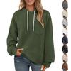 Women's Loose Long Sleeved Round Neck Pocket Sportswear Casual Pullover Sweatshirt