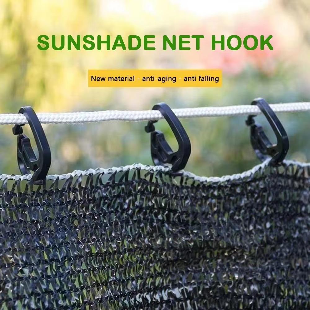 New 50pcs Sunshade Net Hook Shade Fabric Accessory Backyard Greenhouse Clamp Greenhouse PE Shade Fix Clip Garden
