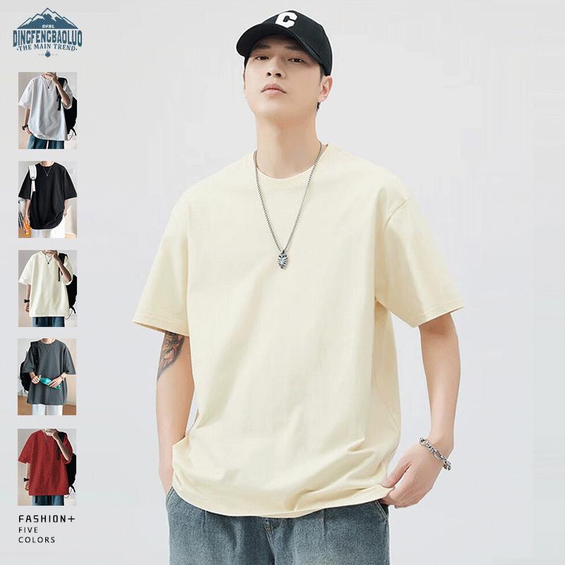 Dingfengbaoluo Men's Japanese Style Pure Cotton Short Sleeve T-Shirt DF230