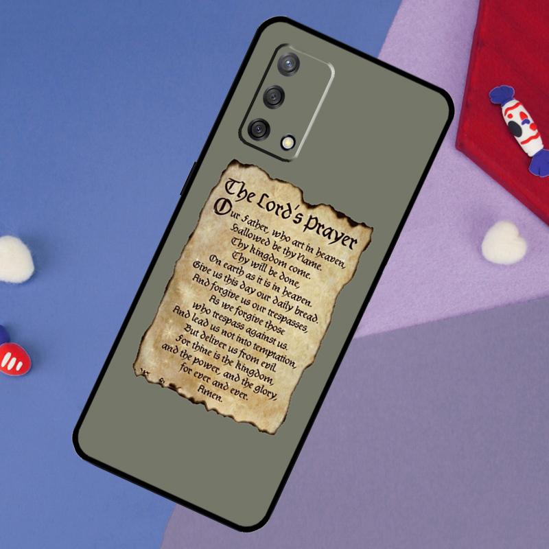 Christianity Lord Prayer Case For Oppo A78 A18 A38 A74 A94 A54 A58 A98 A80 A60 A40 A96 A76 A16 A15 A17 A57 A5 A6 Pro