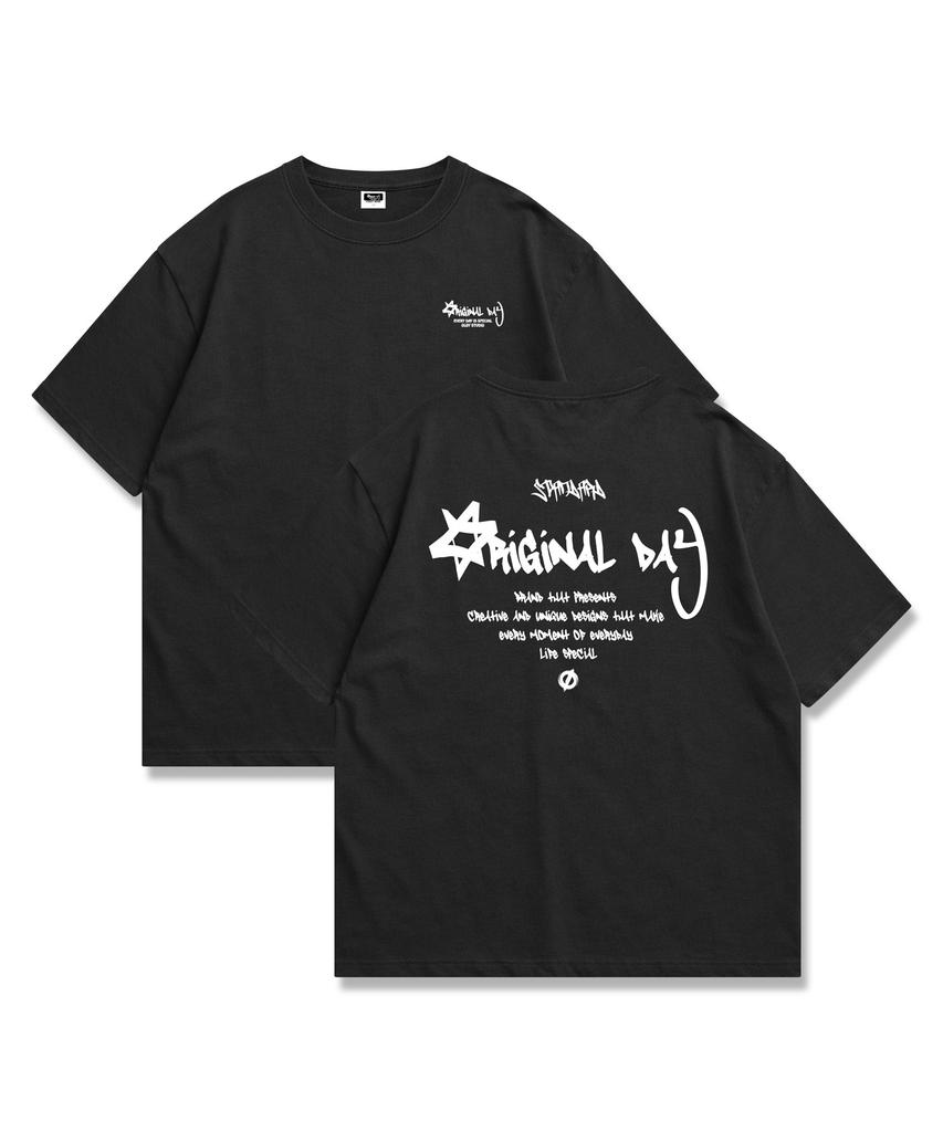 ORIGINALDAY Original Story Oversized Short Sleeve T-Shirt Black