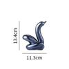 13.4cm Mini Creative Swan Abstract Ceramic Ornament Sculpture Study Room Statue Home Office Accessories Decoration Gift