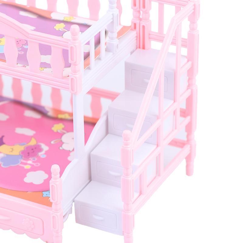 Doll Toy Furniture European Style Bunk Bed Double Bunk Bed Girl Birthday Toy