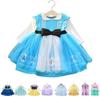 Princess Dress Snow Queen Alice Little Princess Dress Up Costume Kids Halloween Costume Girls D286 [monoii] Children's