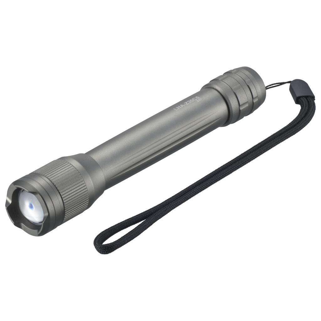 OHM Electric Waterproof IPX7 LED Zoom 350 for Outdoor Use and Disaster Preparedness LHA-Z35C5 08-1640 Flashlight, Lumens,