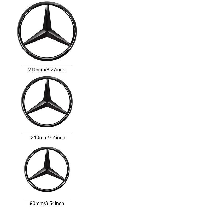 3D Car Front Hood Emblem Bonnet Sticker Rear Trunk Badge Decal For Mercedes Benz AMG E S C A B Class GLE GLS CLA CLE GLC CLS GLA BJ1