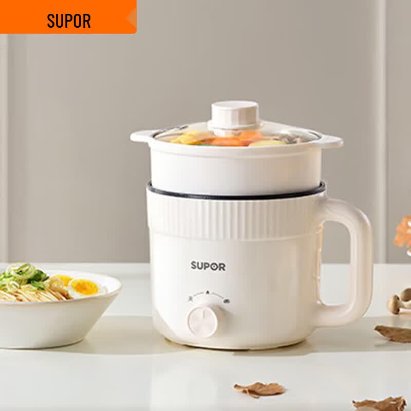 Supor 1.7L Multi-function Electric Cooking Pot with Steamer CN plug (adapter included)