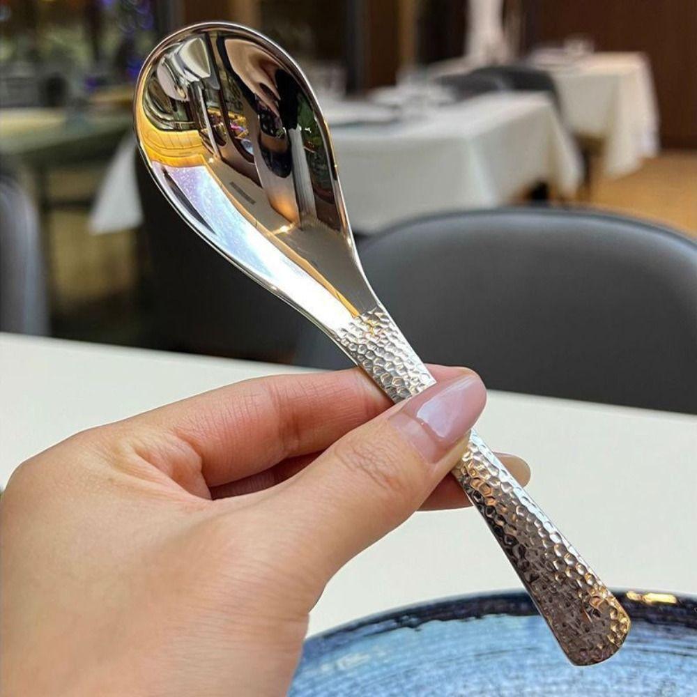 Stainless Steel Deepen Spoon Mirror Polished Tablespoon Good-looking Soup Spoon
