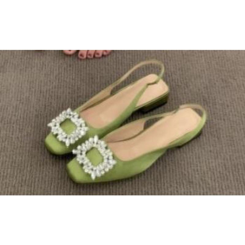 Новые босоножки со стразами Mary Jane Shallow Mouth Comfort Shoes Женские летние туфли на каблуках с острым носком для девочек Высокие ретро-туфли среднего размера