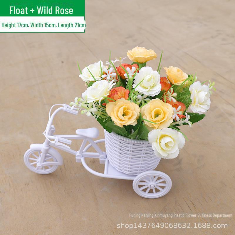 Комплект искусственных цветов для помещений: Маленькие украшения в горшках для украшения дома и автомобиля