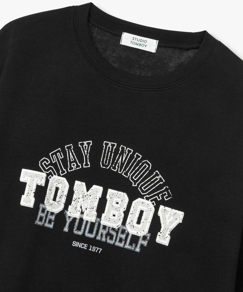 STUDIO TOMBOY Футболка с надписью, короткий рукав_Черный 9176222992