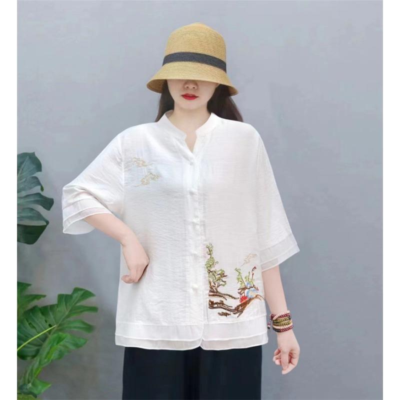 Летний топ с цветными блоками для женской одежды Свободная рубашка для женщин