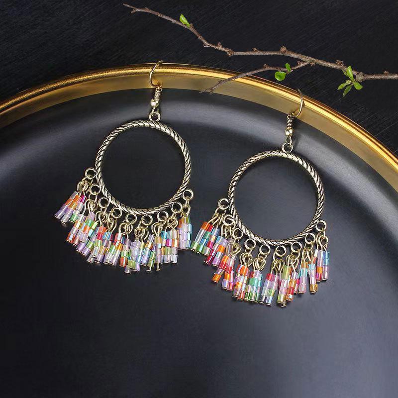 Bohemian Ethnic Tassel Earrings - Tribal Style for Holiday Travel Photography
