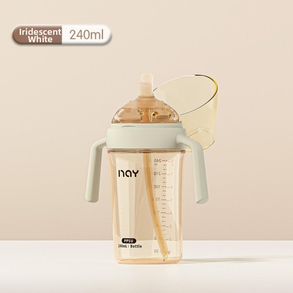 Three Level Flip Cover Automatic Milk Bottle Automatic Venting Straw Cup Bottle For Baby Feeding