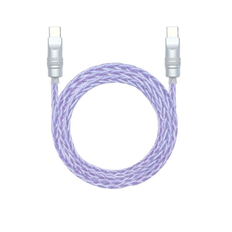Type C Braided Eight Cored Silver Plated Copper Cable Enhances Durability and Rapid Charging For Phone16 Tablets mate70