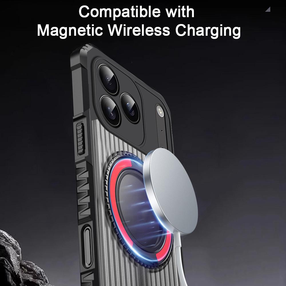 KEYSION Чехол-подставка с вращающимся на 360° кольцом для MagSafe для iPhone 17 Pro Max 17 Air Матовый Прозрачный Магнитный Противоударный Чехол для Телефона