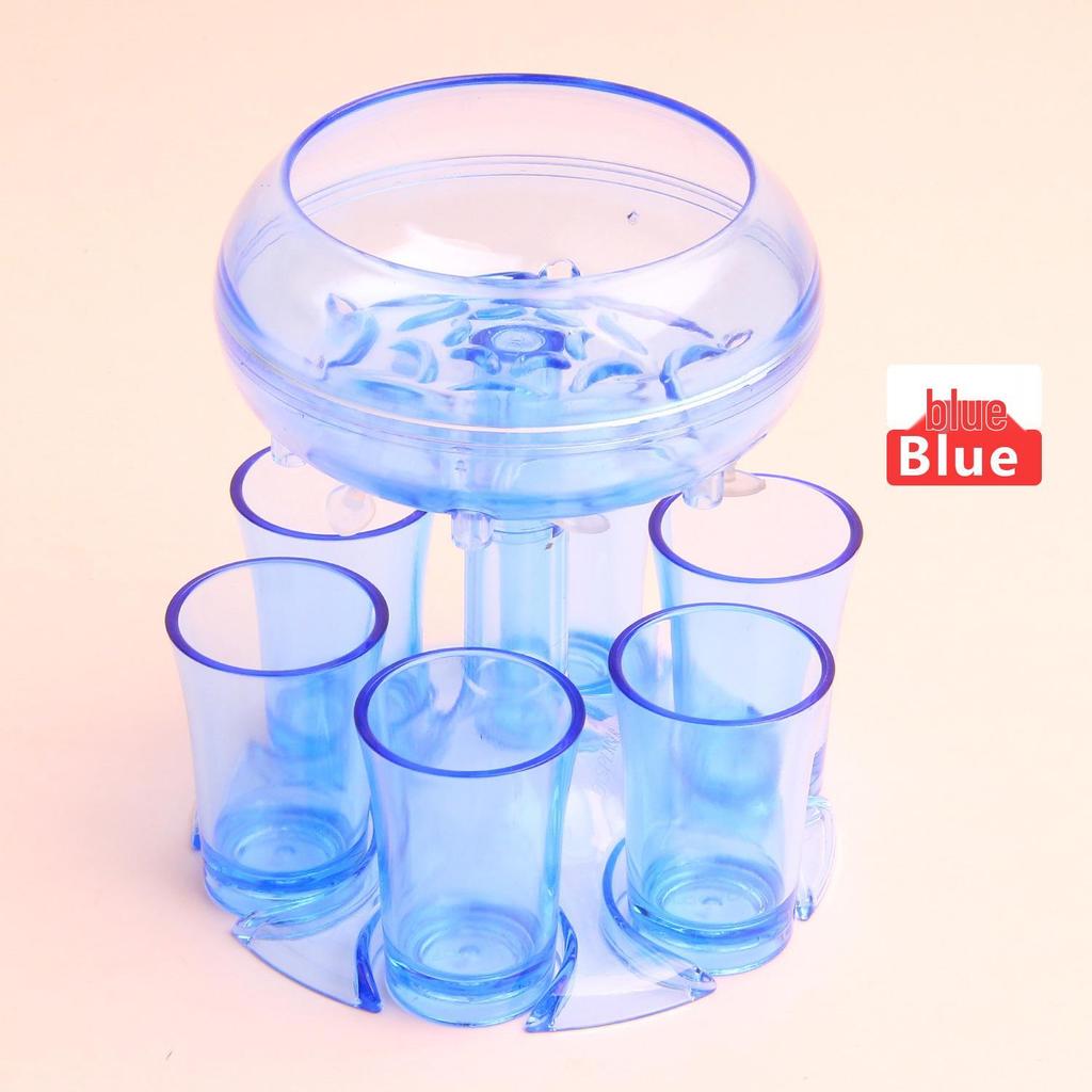 Entertainment Set: Decanter with Six Bullet-Shaped Party Wine Glasses