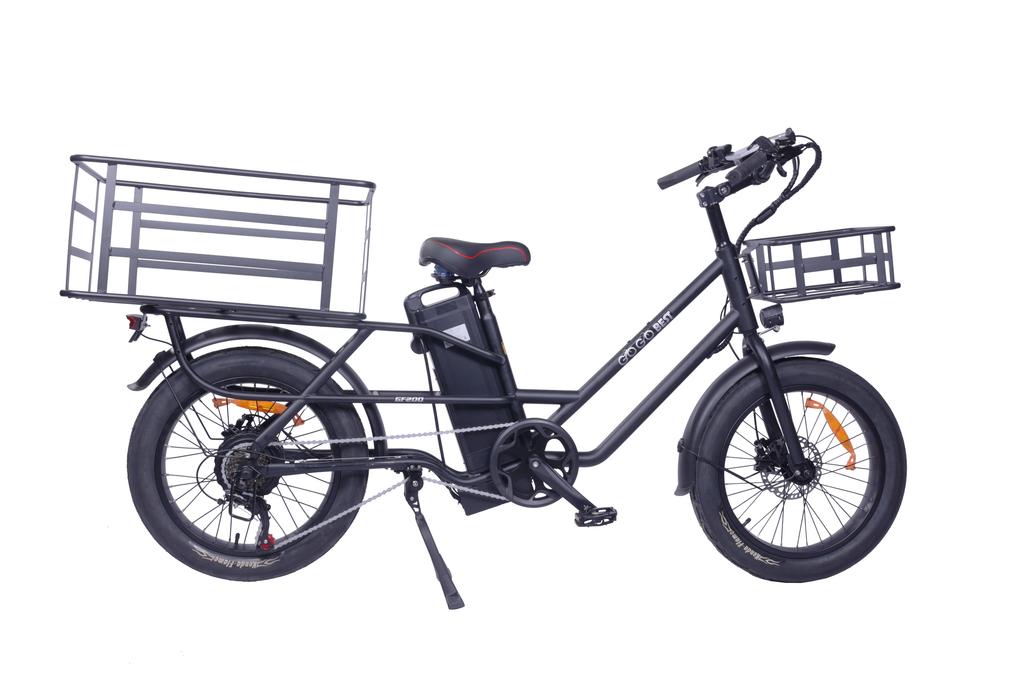 Электровелосипед Gogobest GF200 для взрослых, 500 Вт, бесщеточный двигатель, литиевая батарея 48 В 15,6 Ач, 20-дюймовые колеса, для городской езды