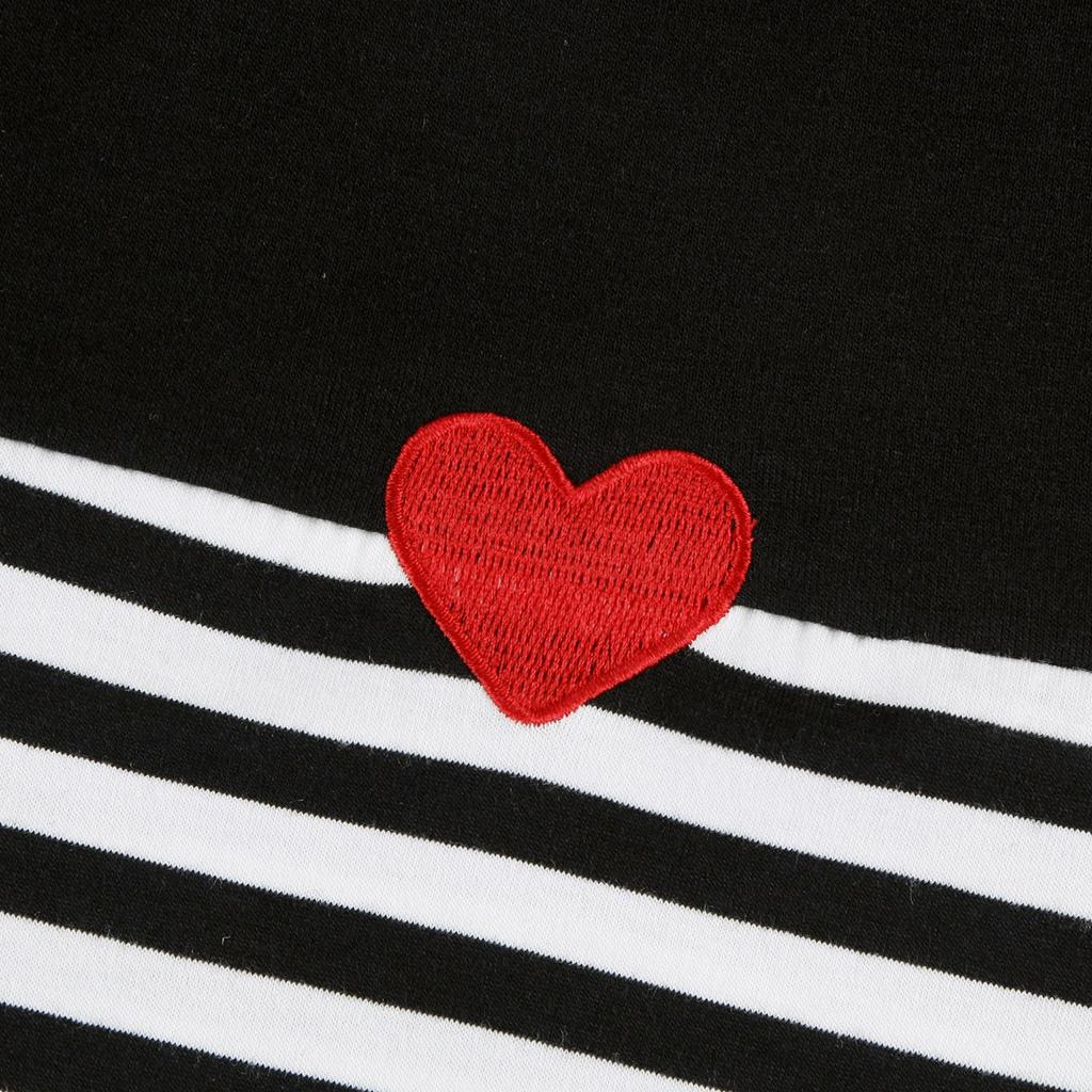 Women's Casual Short-sleeved Round Neck Striped Short Dress