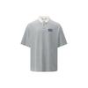 Рубашка-поло Color Block Polo Knit с коротким рукавом, топы унисекс, серые 24SRC407UGG3