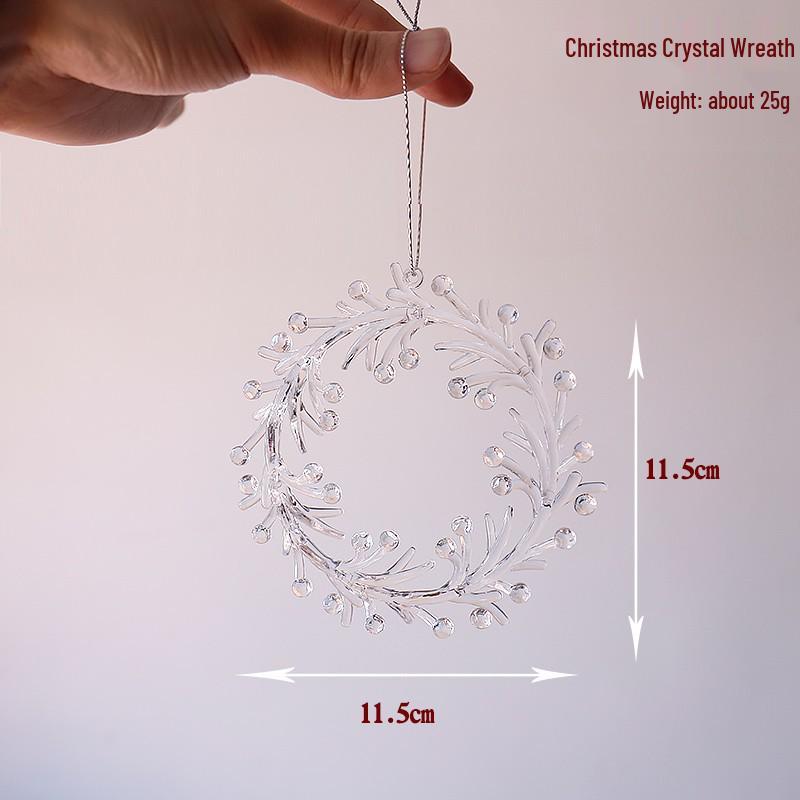 Снежинка Новогодняя елочная игрушка: Акриловая сосулька для праздничного украшения или свадебной инсталляции, прозрачно-белая