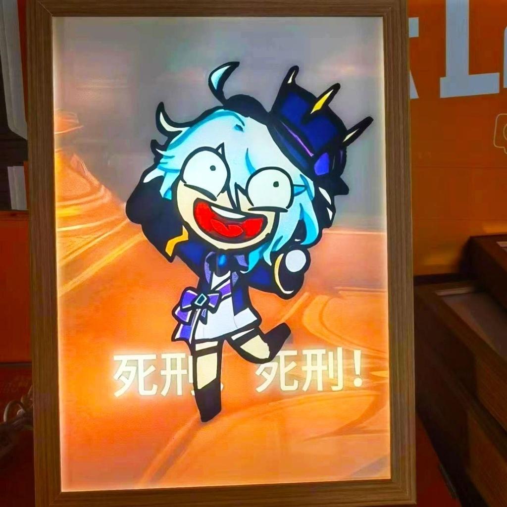 Genshin Impact Световая картина Фигурка Фурины Ночник