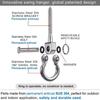 1 КОМПЛЕКТ Крюк для боксерской груши, подвеска-качели, аксессуары для подвешивания гамака для йоги, уличный крюк для качелей + Расширительная трубка