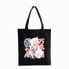 Gintama Anime Shopper Bag Cute Girl Sakata Gintoki Kagura Cartoon Print Canvas Bag Teenager Students Fashion Shoulder Tote Bags