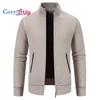 Мужские кардиганы, свитера, повседневные свитера на молнии, вязаный кардиган с карманами