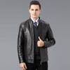 Куртка из натуральной кожи мужская меховая цельнокроеная для молодежи и среднего возраста бархатная утолщенная воротник-стойка куртка из натуральной кожи для мужчин