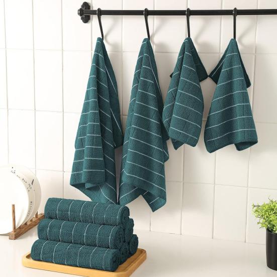 12 Pcs Kitchen Towels Super Absorbent Dishcloths Set Quick Drying Rags for Washing Dishes And Countertops Microfiber Dishwashing Cloth