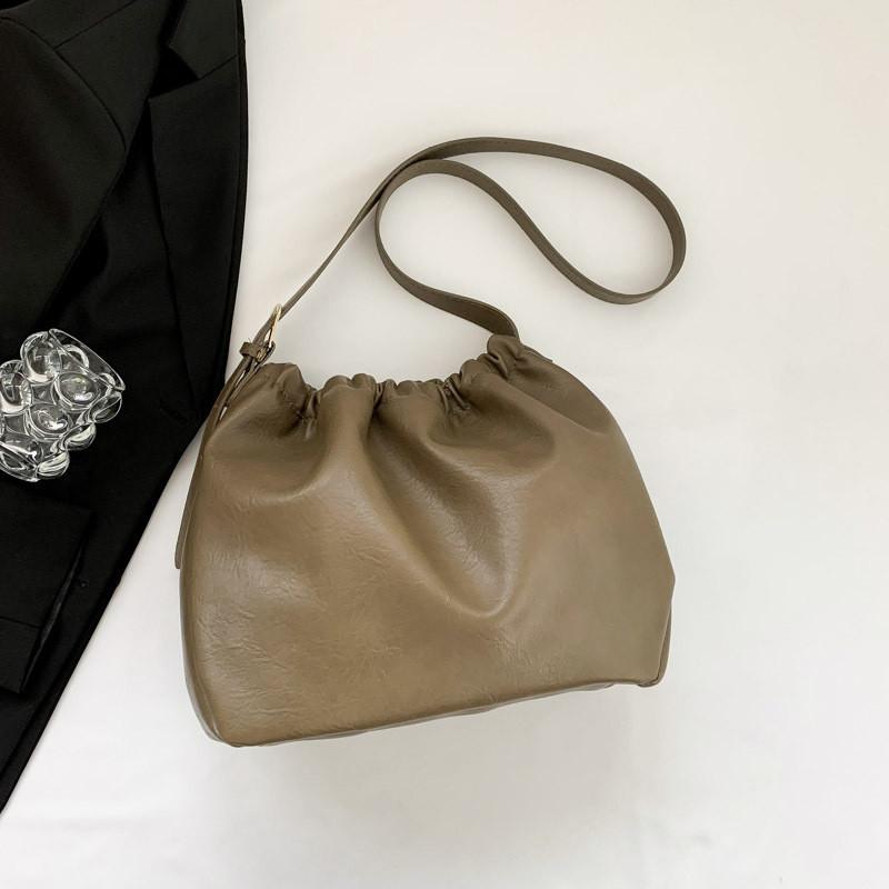 Элегантная сумка-ведро из искусственной кожи для женщин, модная уличная сумка на плечо с магнитной застежкой