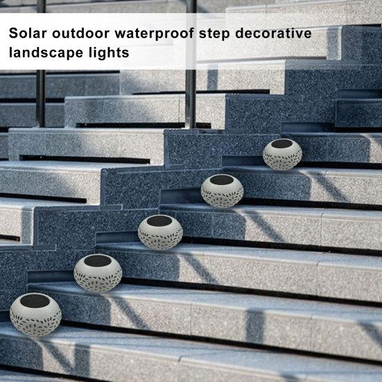 1/2 шт. солнечные фонари полый дизайн автоматическое включение/выключение уличные водонепроницаемые металлические светодиодные солнечные фонари украшения для крыльца и двора