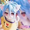 В наличии аниме no game no life: зеро широ настольная милая белая фигурка для футболки с кошачьими ушками 10 см модель игрушка фигурка украшения подарок
