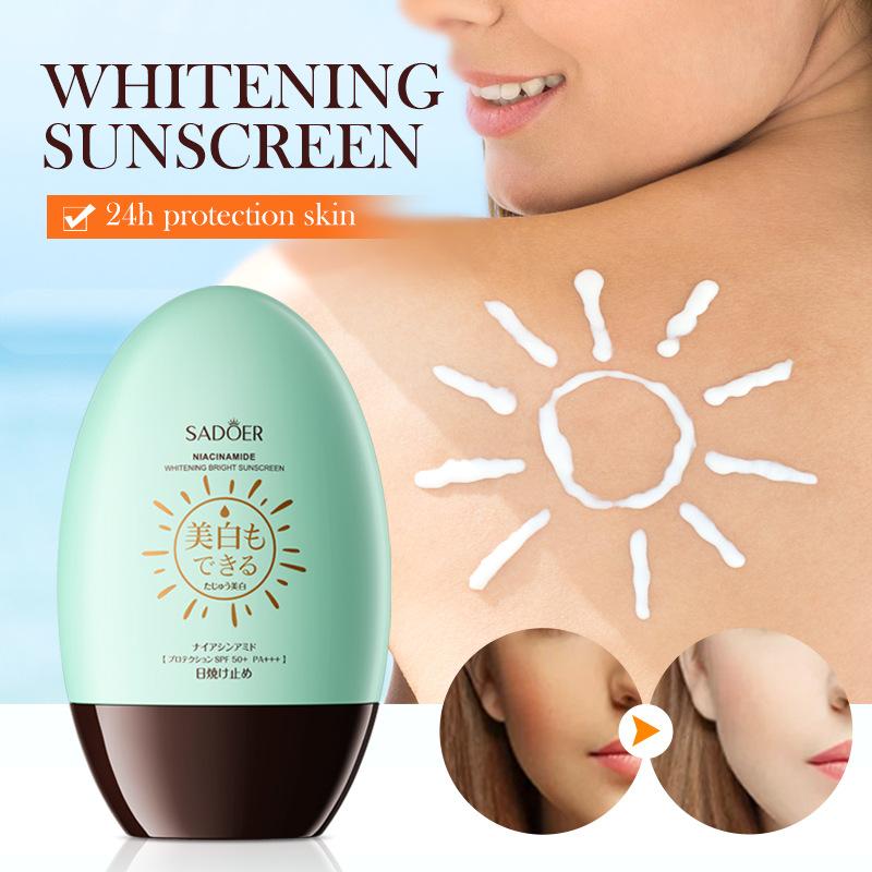 SADOER UV Protection Sunscreen Niacinamide Whitening Moisturizing Sunscreen
