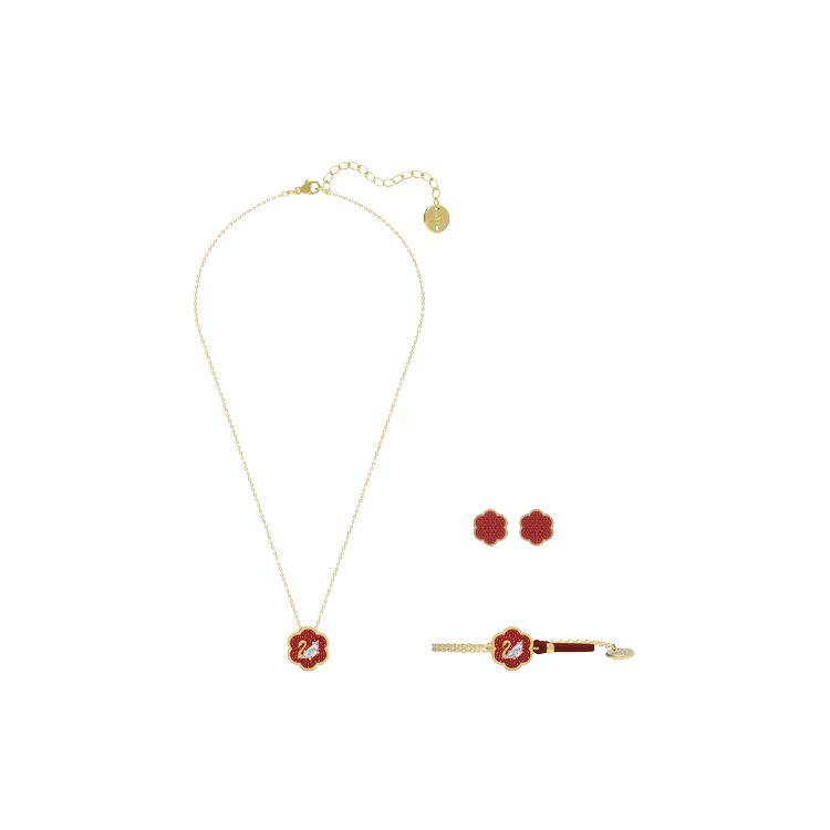 Swarovski Flower Of Fortune Necklace Bracelet Earring Set Women Jewelry Multicolor 5597670