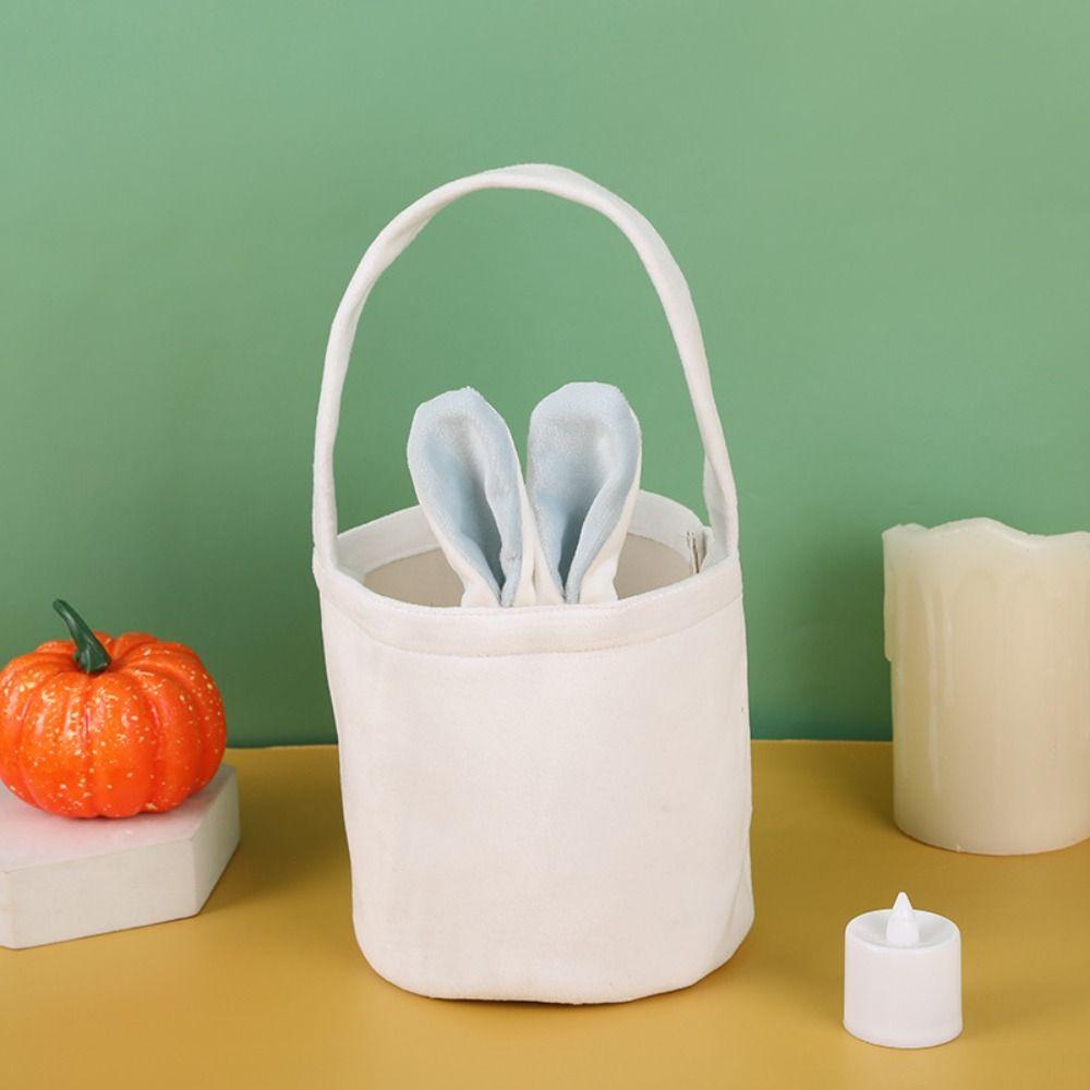 Easter Storage Basket Colorful Easter Egg Handbag New Bunny Ears Candy Handbag Gift Giving