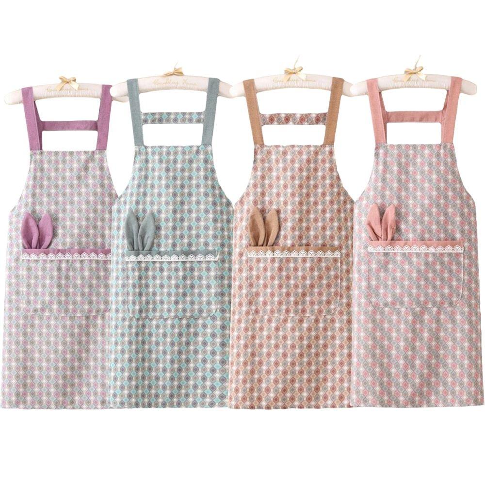 Cute Cooking Apron Rabbit-ear Pattern Household Apron Fashion Baking Overalls Kitchen