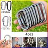 2pcs/ 4pcs D-type Carabiner, Durable Locking Clip, Heavy Metal Buckle for Outdoor Camping, Hiking
