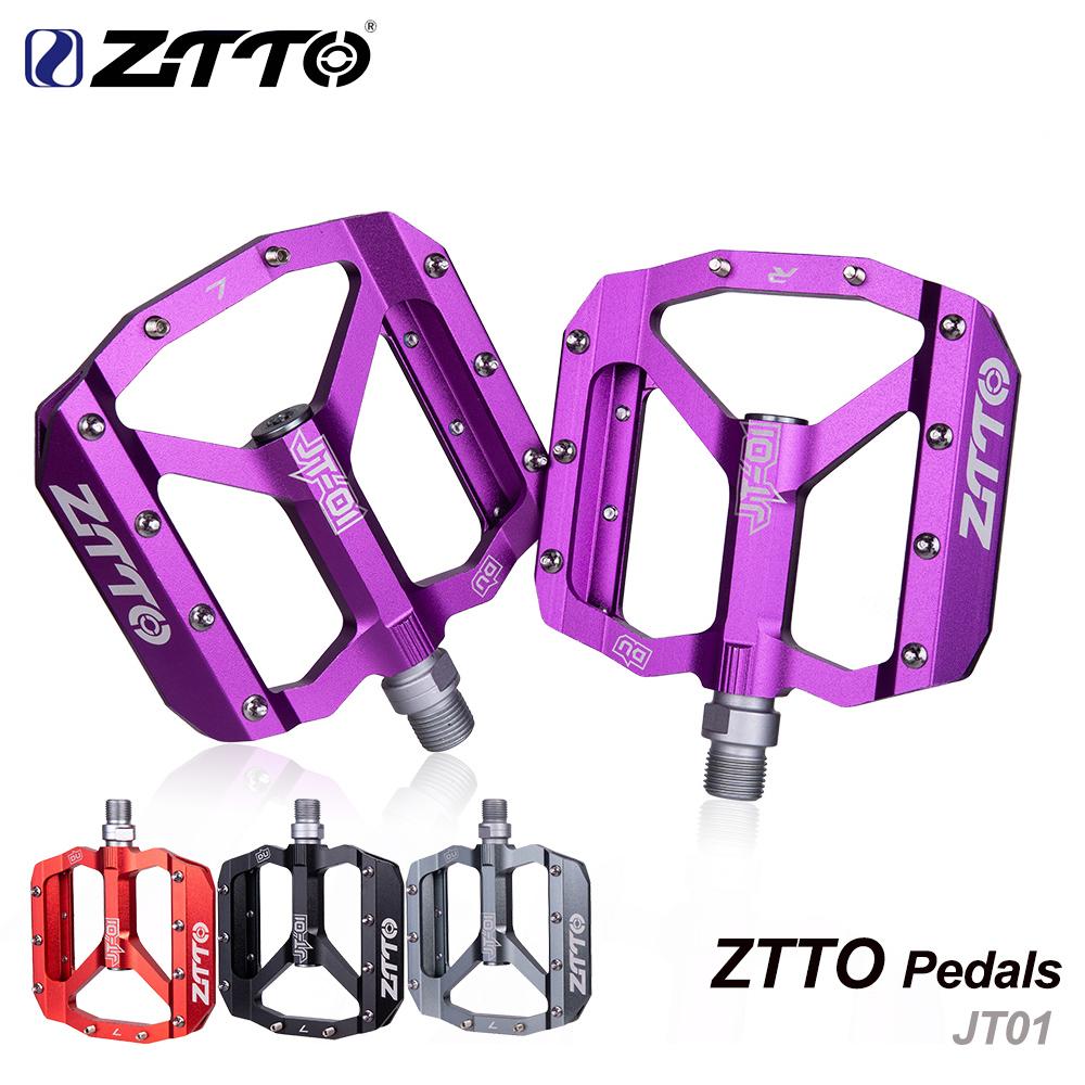 ZTTO MTB Cycling Pedals DU Sealed Bearing Ultralight Aluminum Alloy Footboard Anti-Slip Bicycle Platform Pedals DH Bicycle Parts