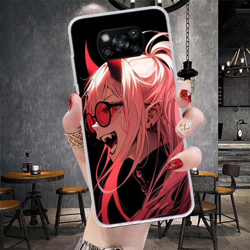 C-Chainsaw Mans Power Soft Phone Case For Xiaomi Redmi 15C 15 13C 13 Poco X5 X6 X7 F7 Ultra M7 12C 12 10 10C 9C 9A 9T 9 Fundas P