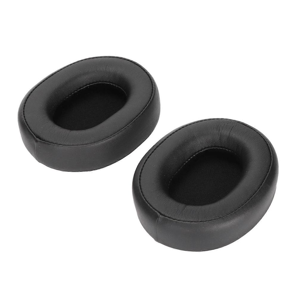 Headphone Cushions Soundproof Memory Foam Soft Protein Leather Replacement Cushions for ATH SR50 Black