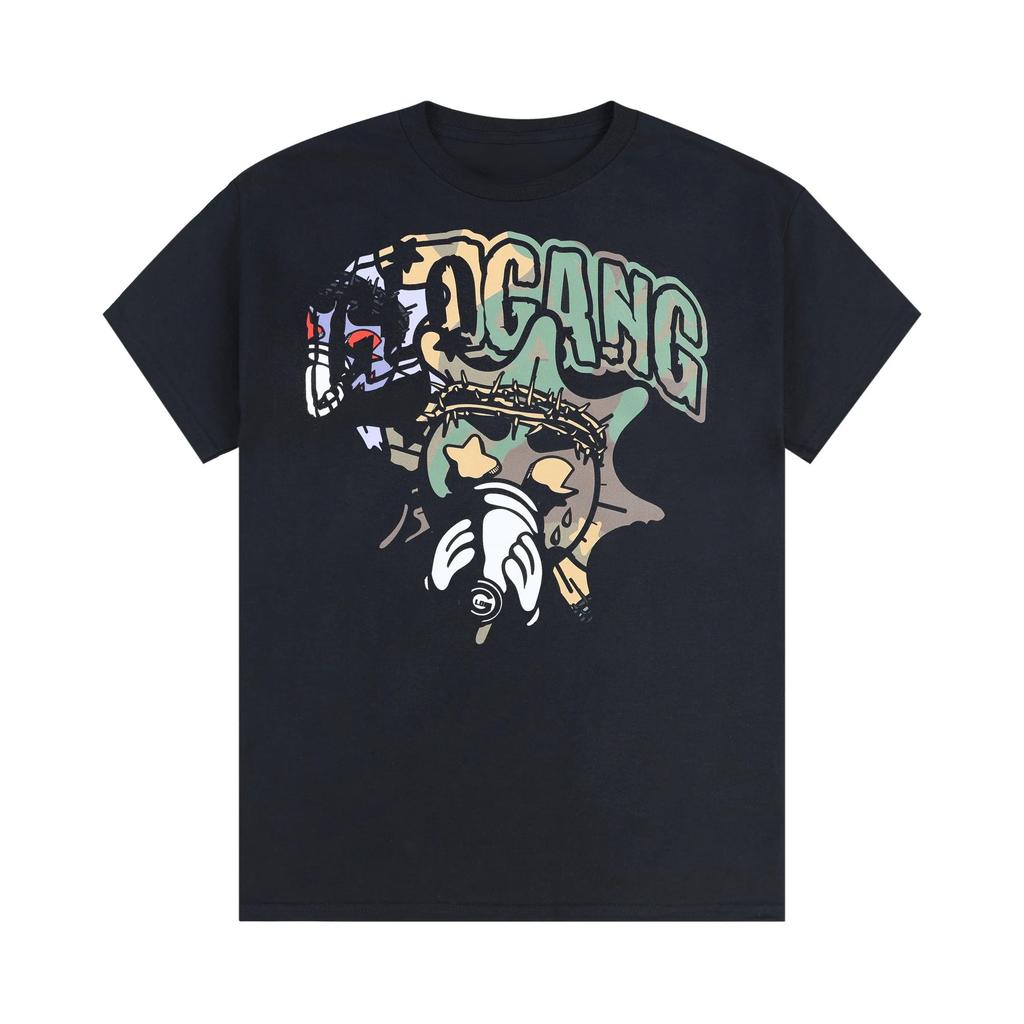 Высококачественная летняя мужская футболка с коротким рукавом Glo Gang Boyz World Wide Tee Drinks Cartoon Unseix Oversize из хлопка.